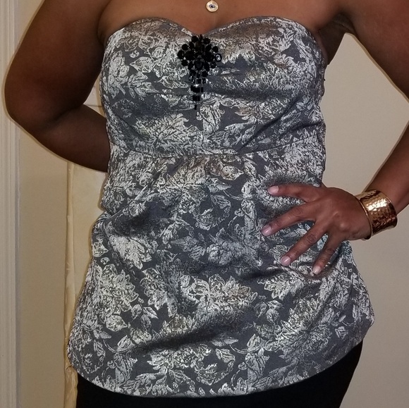 NWOT Lane Bryant Gold/Black Sweetheart Boustier - Picture 6 of 6